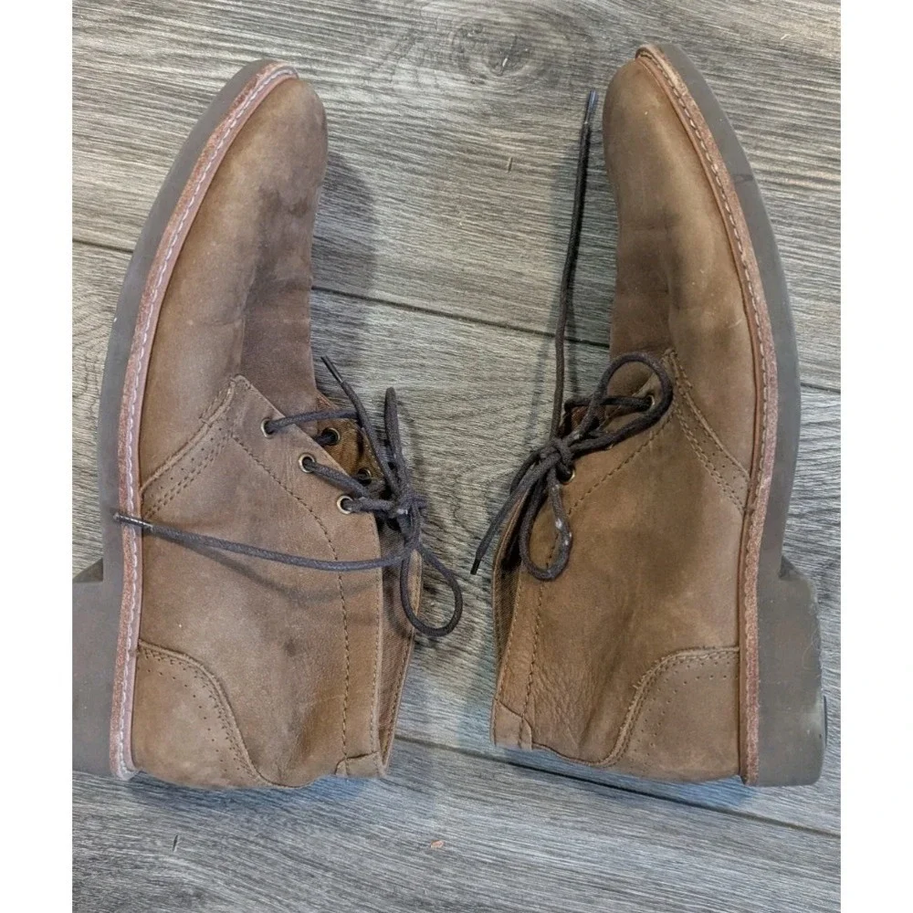 Aldo chukka boots‎ Mens 7.5 Brown Soft Leather Lace Up Outdoor Western Hipster